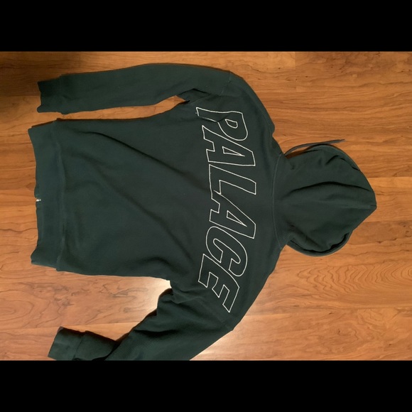 Palace waffle green hoodie - Picture 3 of 3